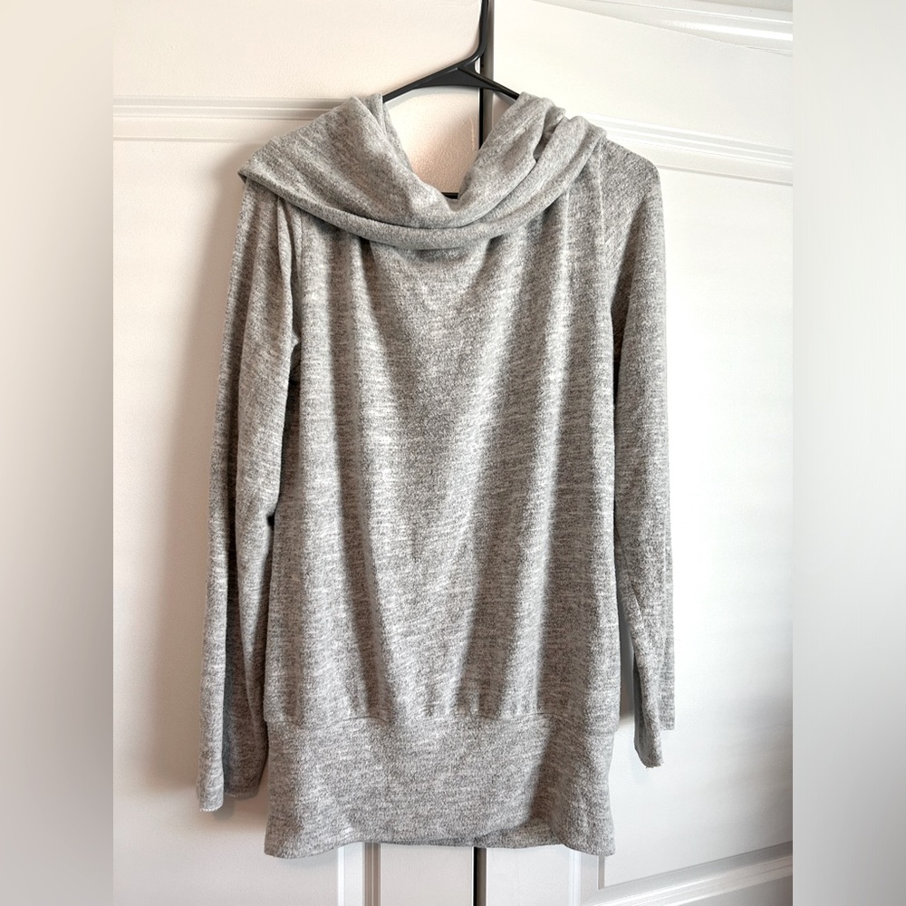 Grey turtleneck sweater